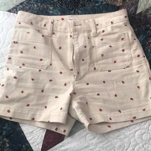 Madewell strawberry shorts